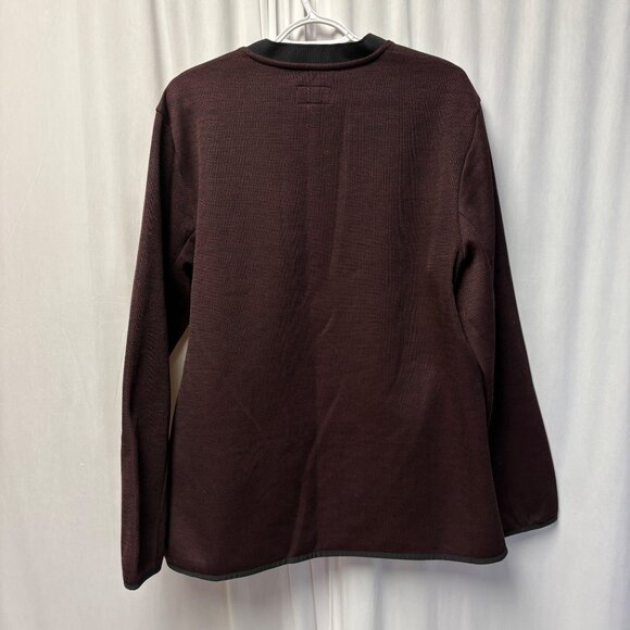 Attack Life Mens Sweatshirt Sz Large Heathered Maroon Long Sleeve VNeck Pullover - Picture 2 of 7
